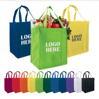Promotional Nonwoven Grocery Tote - 12"x 13"x 8"